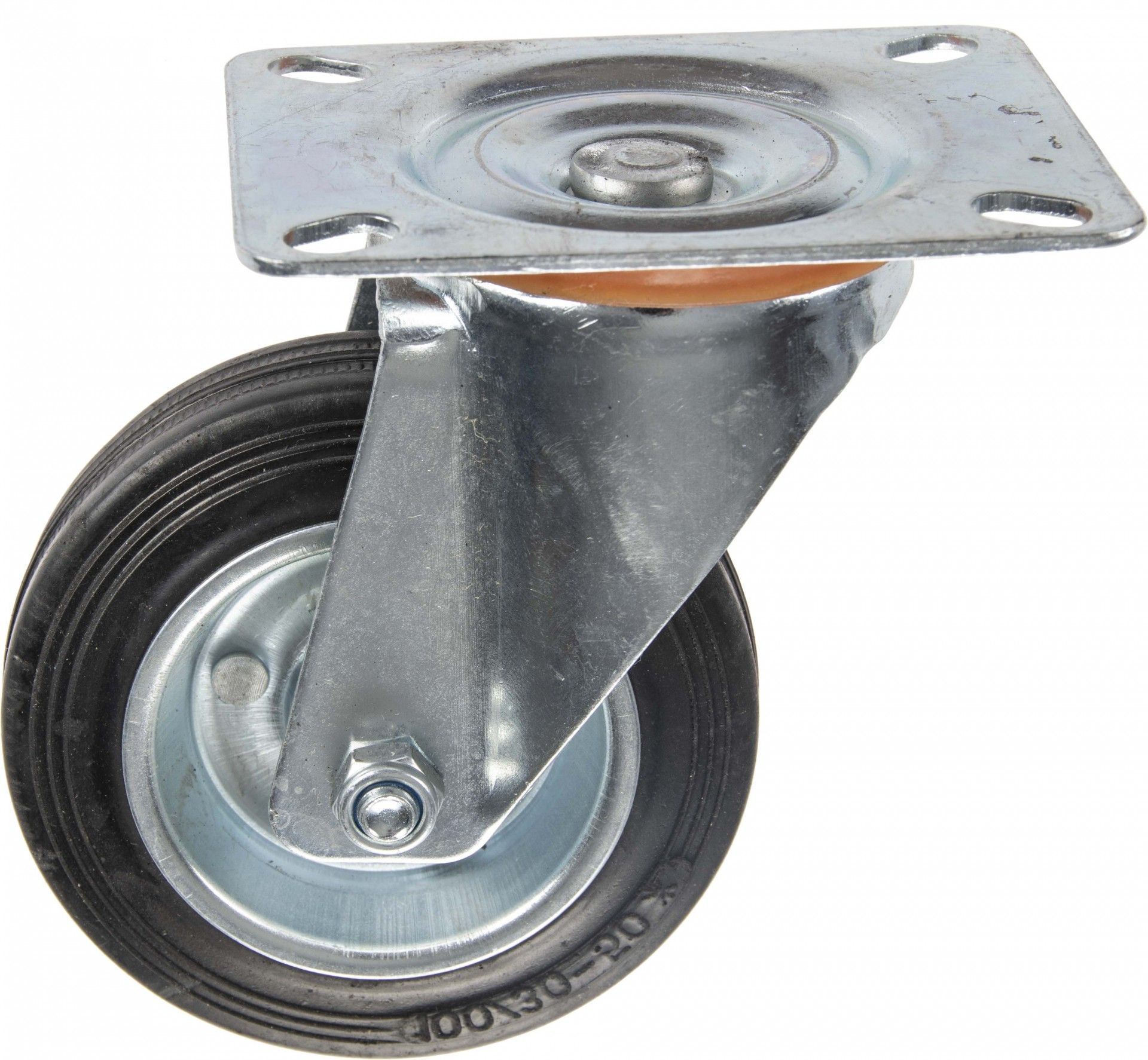 Roda Giratória Borracha 100mm