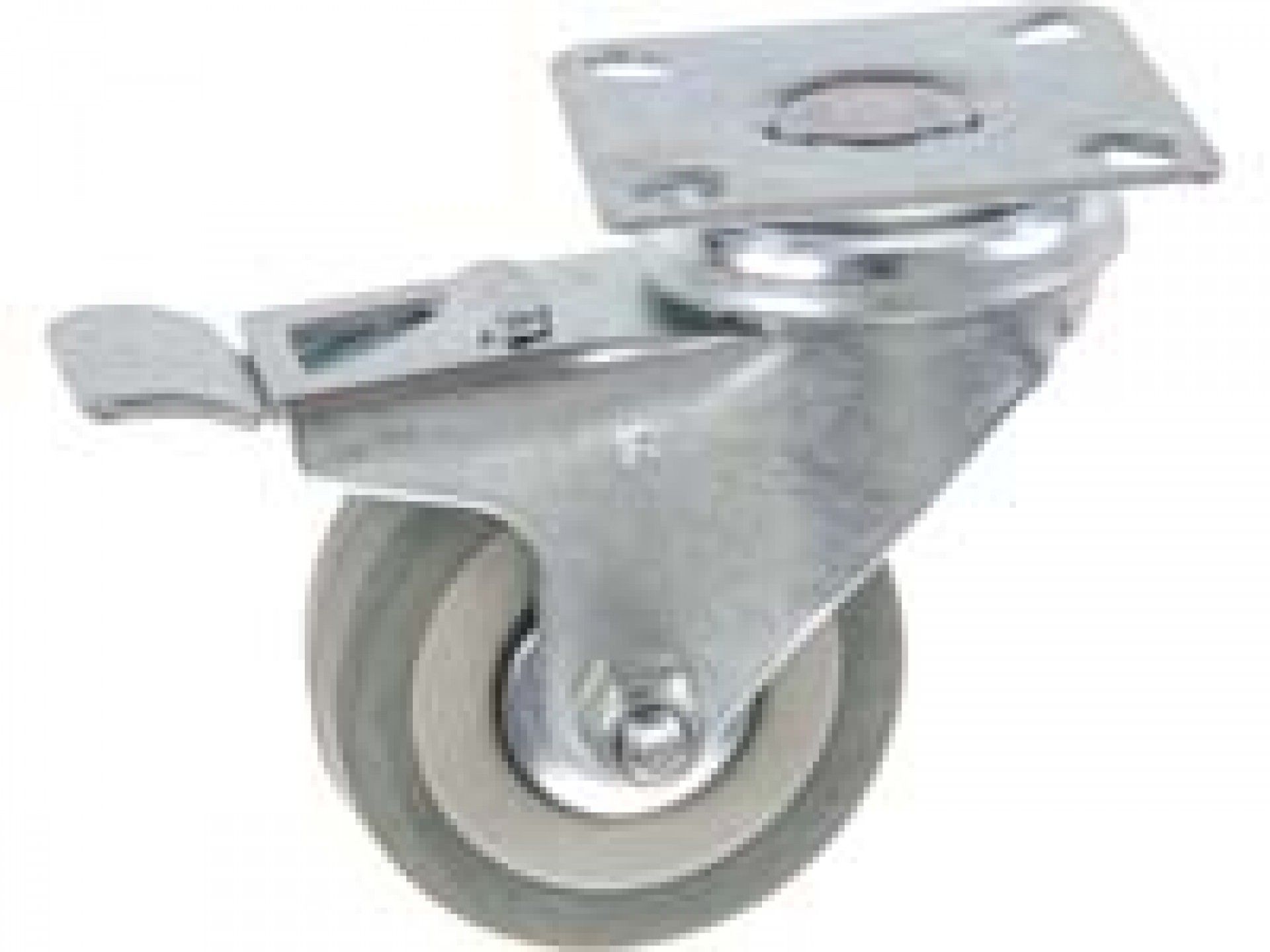 Roda Giratória Borracha C/Travão