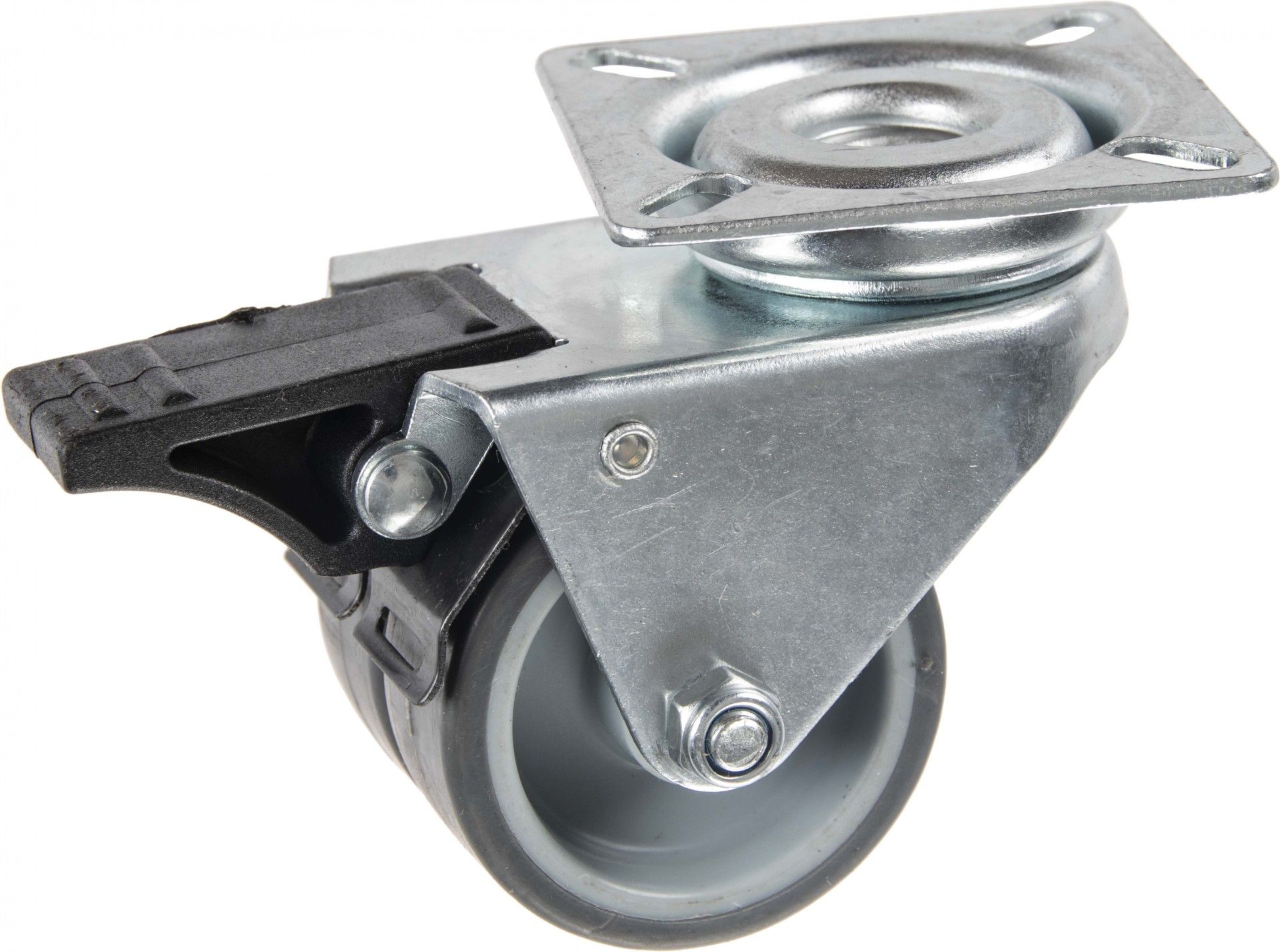 Roda Giratória Dupla C/Travão 50mm