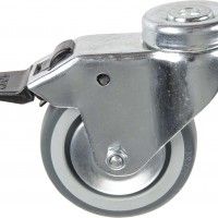 Roda Eixo Girat C/Travão 75x25mm Roda Eixo Girat C/Travão 75x25mm