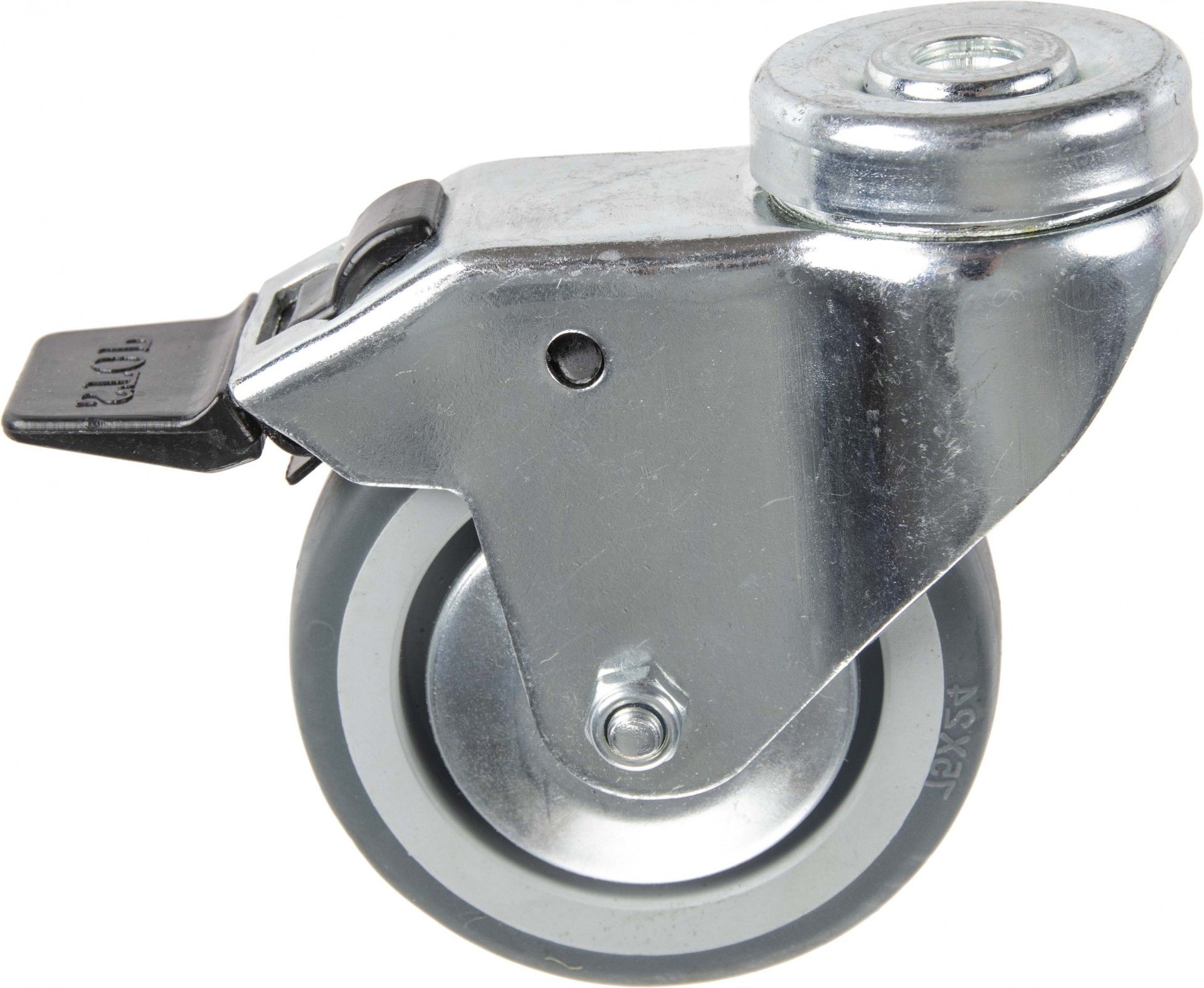 Roda Eixo Girat C/Travão 75x25mm