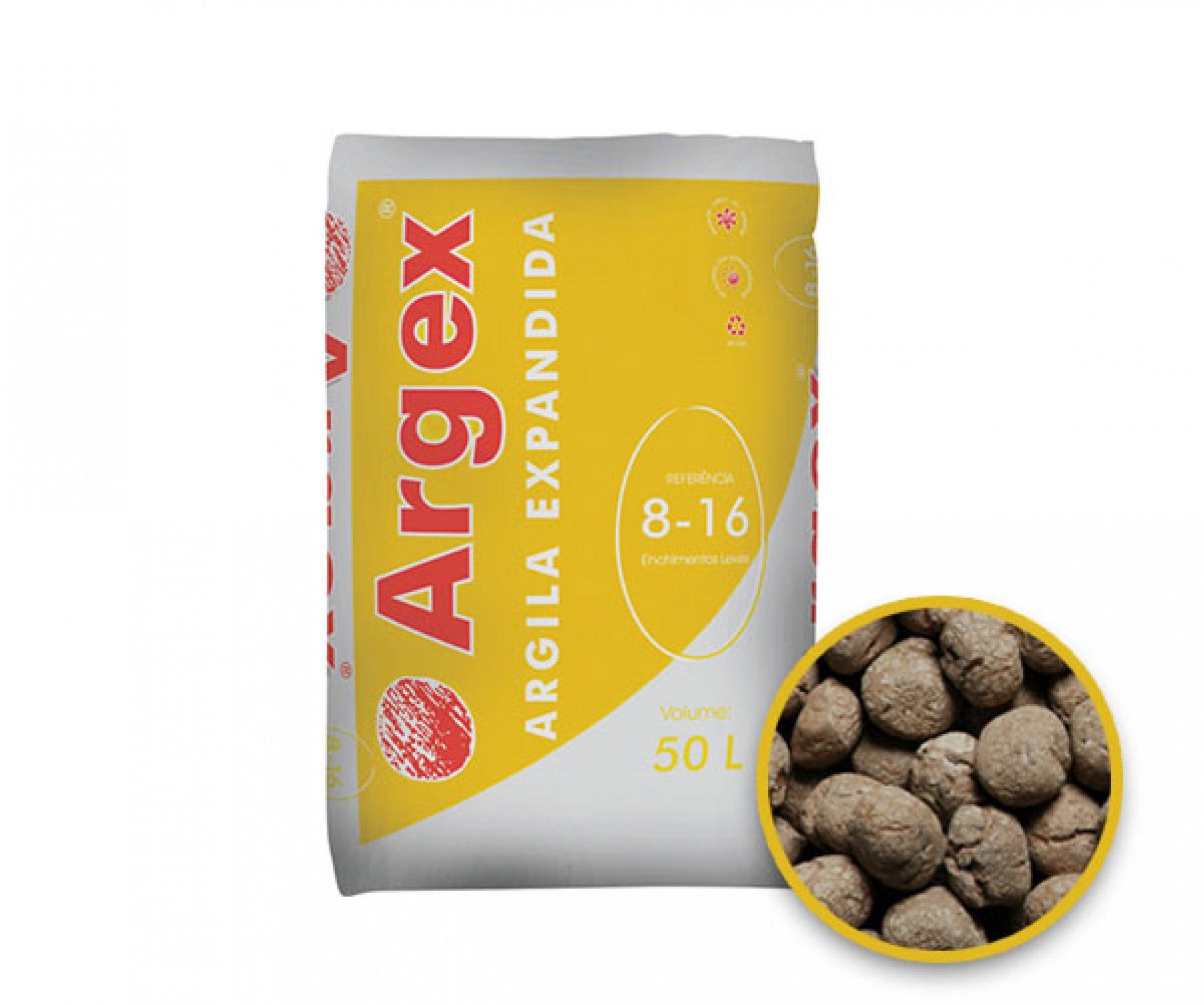 Argila Expandida Argex Granulada 8/16 50lt