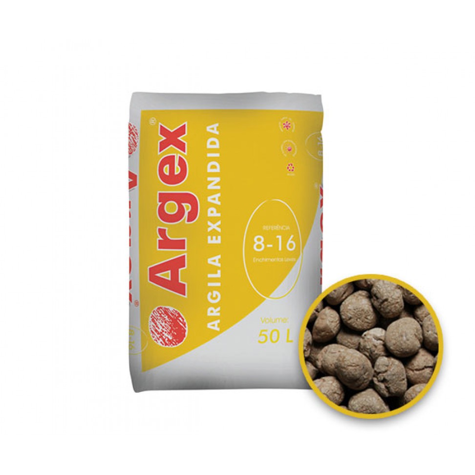 Argila Expandida Argex Granulada 8/16 50lt Argila Expandida Argex Granulada 8/16 50lt