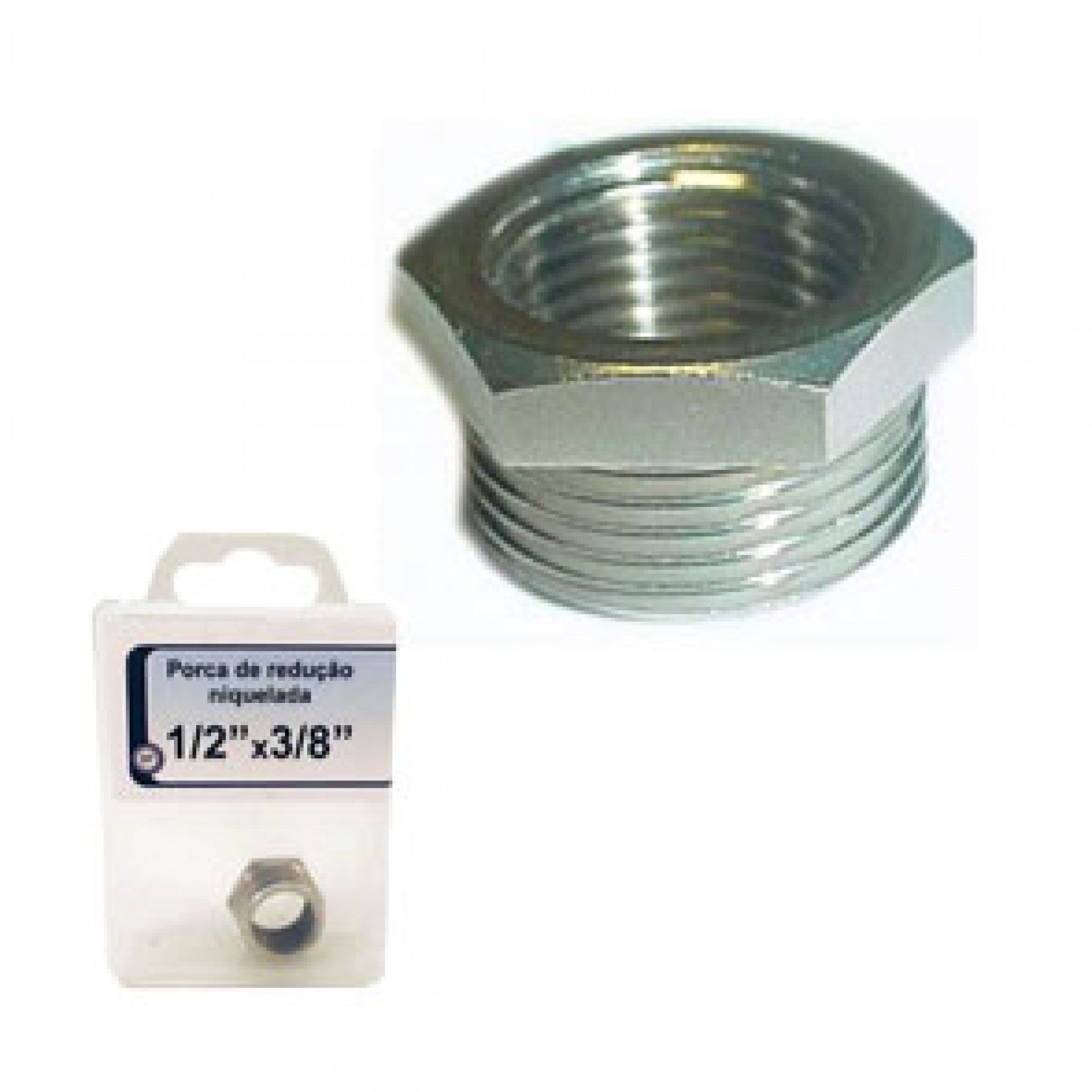 Porca Redução Niquelada1/2'X3/8'