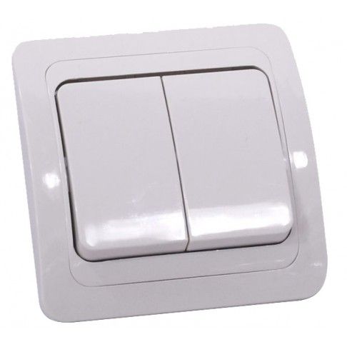 Comutador Duplo Branco Comutador Duplo Branco