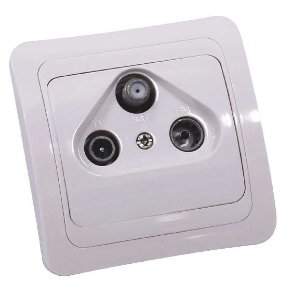 Tomada Tv/Rádio/Satélite Branco Tomada Tv/Rádio/Satélite Branco