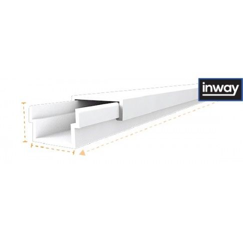 Calha Adesiva 12x7mm Branco 2m Calha Adesiva 12x7mm Branco 2m