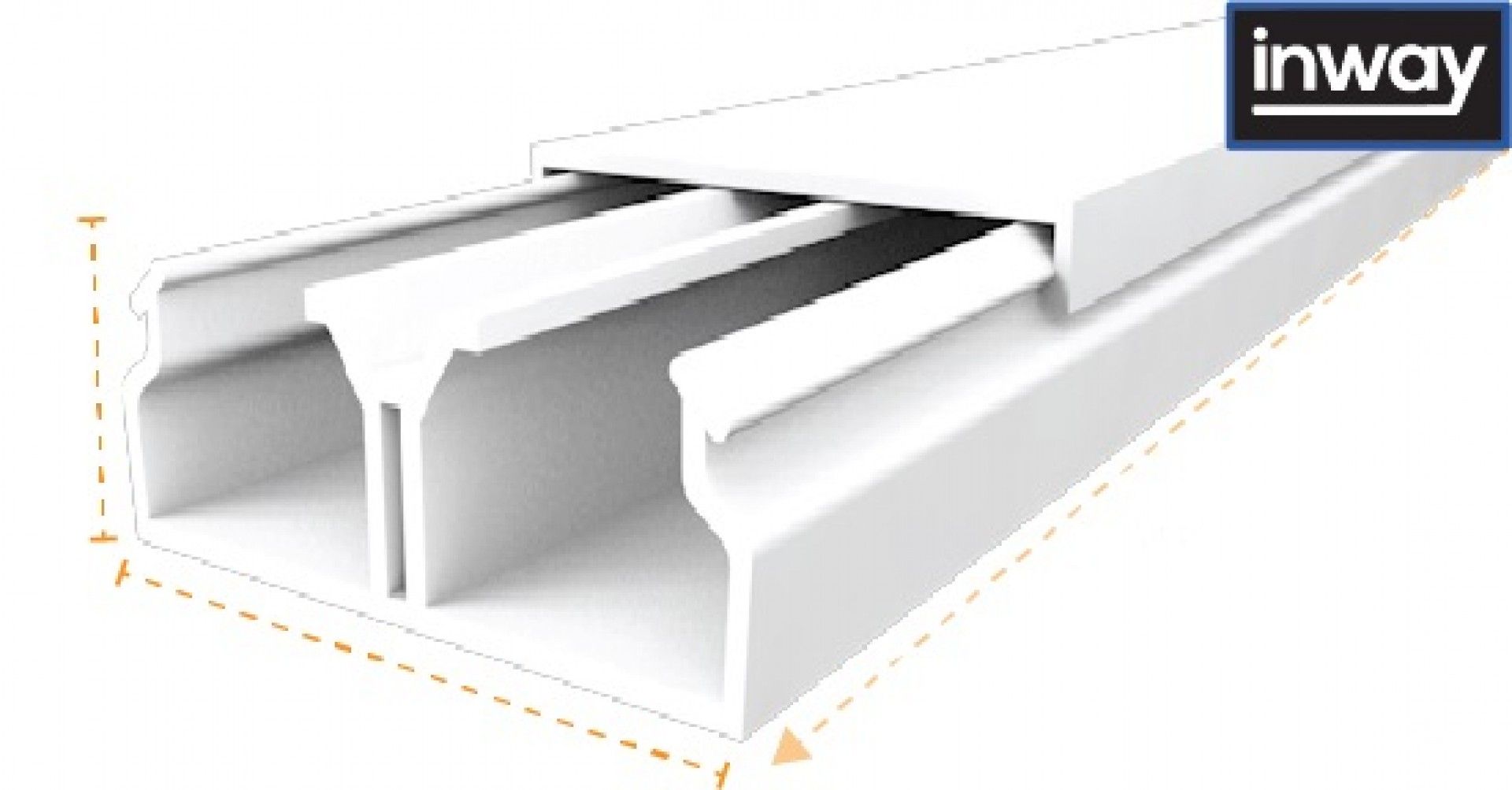 Calha 30x10mm Branco