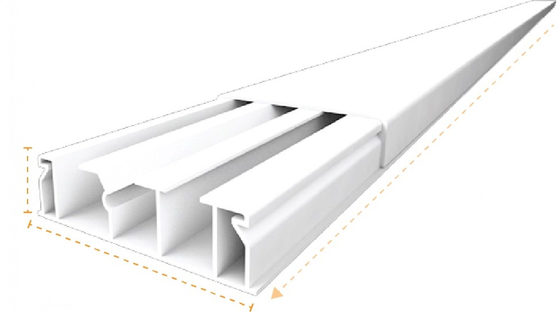 Calha 70x20mm Branco