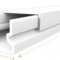 Calha Adesiva 16x10mm Branco 2m Calha Adesiva 16x10mm Branco 2m