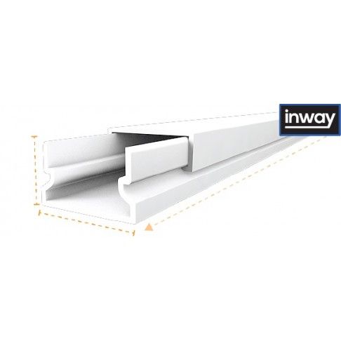 Calha Adesiva 16x10mm Branco 2m Calha Adesiva 16x10mm Branco 2m