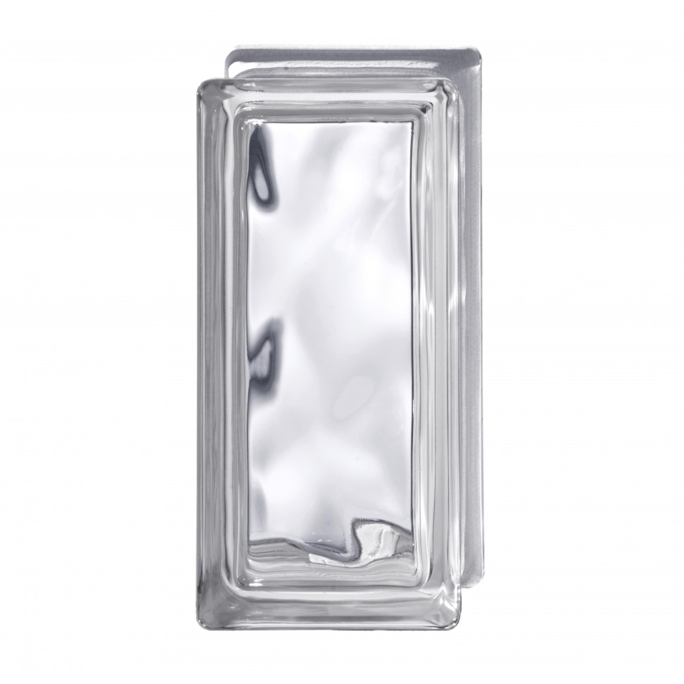 1/2 Tijolo Vidro Transparente Ondulado 19x9x8cm