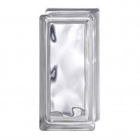 1/2 Tijolo Vidro Transparente Ondulado 19x9x8cm 1/2 Tijolo Vidro Transparente Ondulado 19x9x8cm