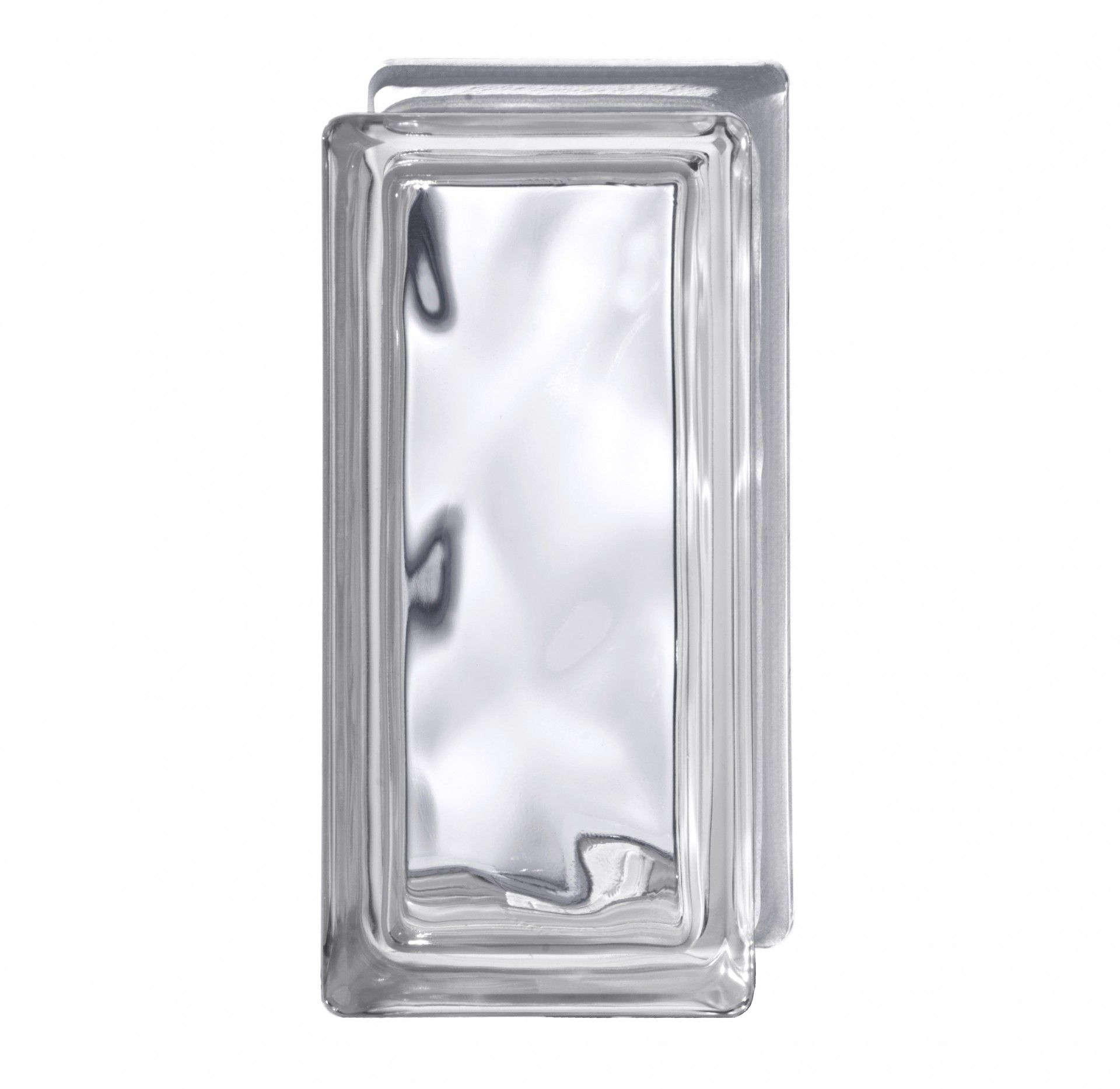 1/2 Tijolo Vidro Transparente Ondulado 19x9x8cm