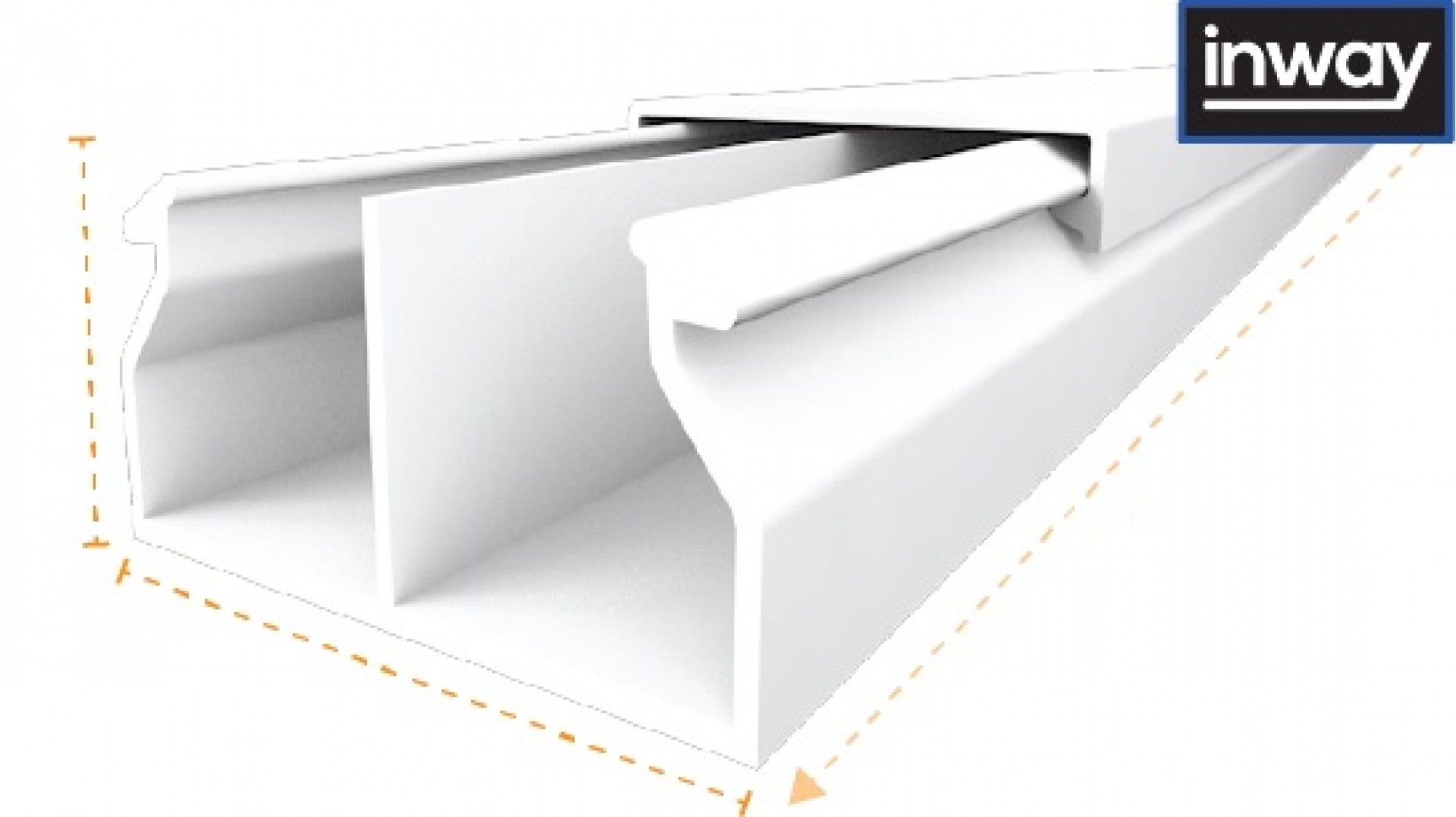 Calha 40x17mm Branco