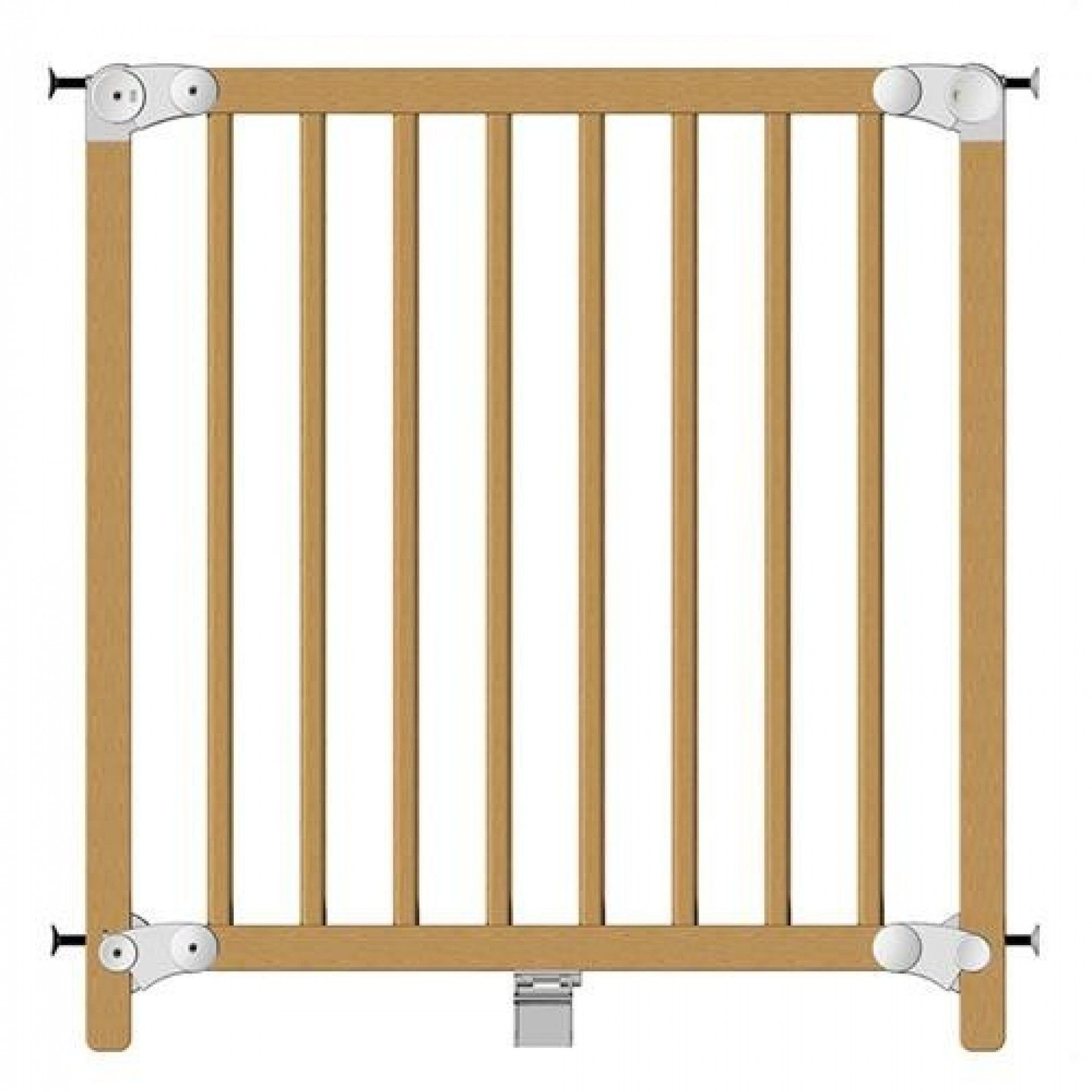 Cancela Segurança Pressão (74-82cm) Madeira Envernizada