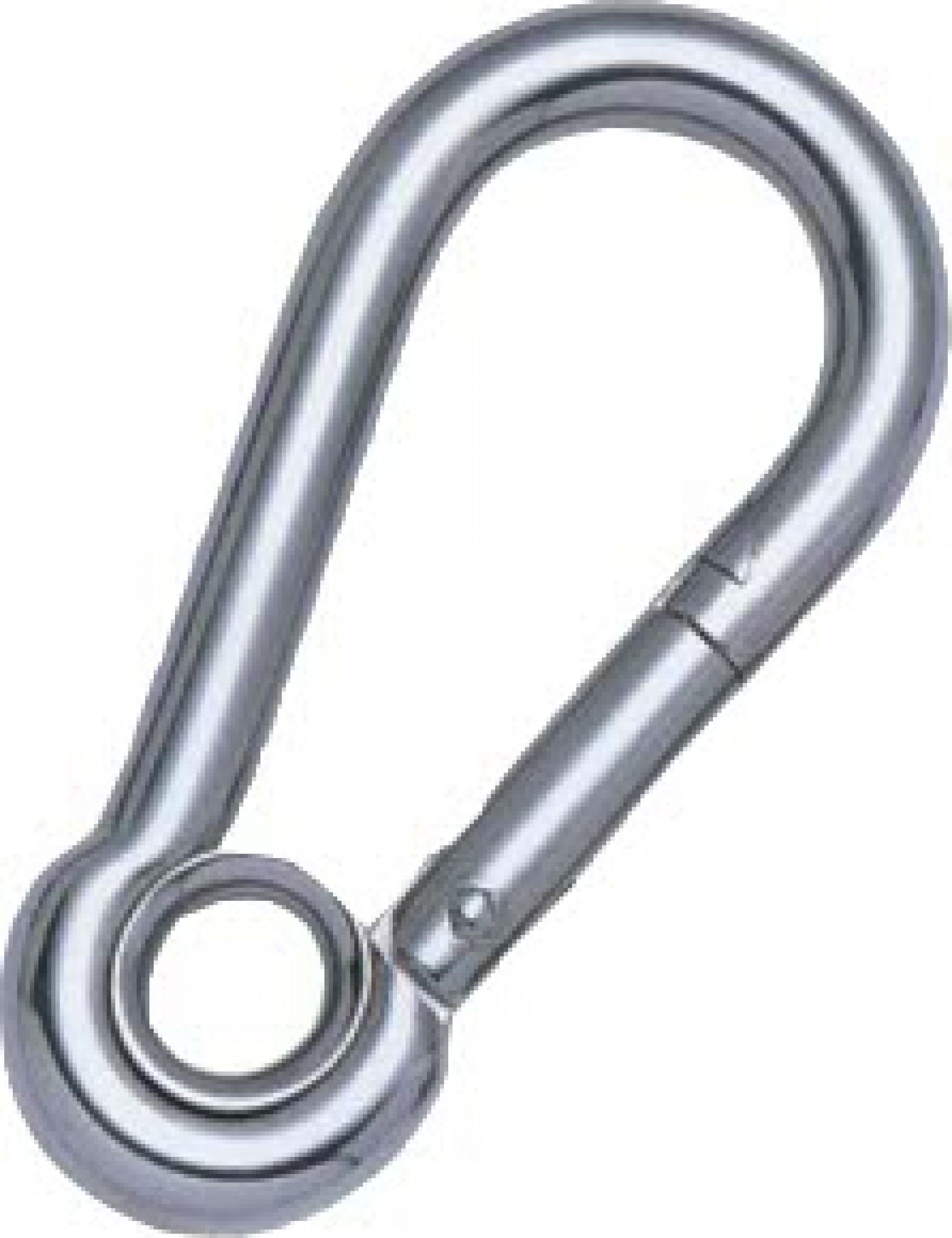 Mosquetão C/Gancho Inox 80mm