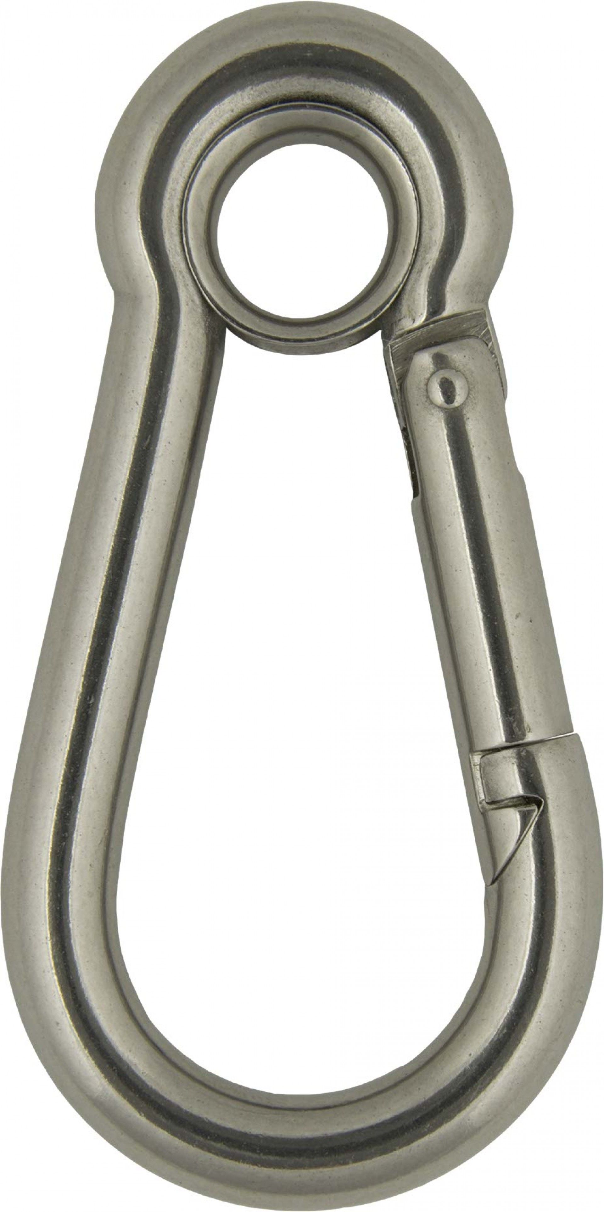 Mosquetão C/Gancho Inox 80mm