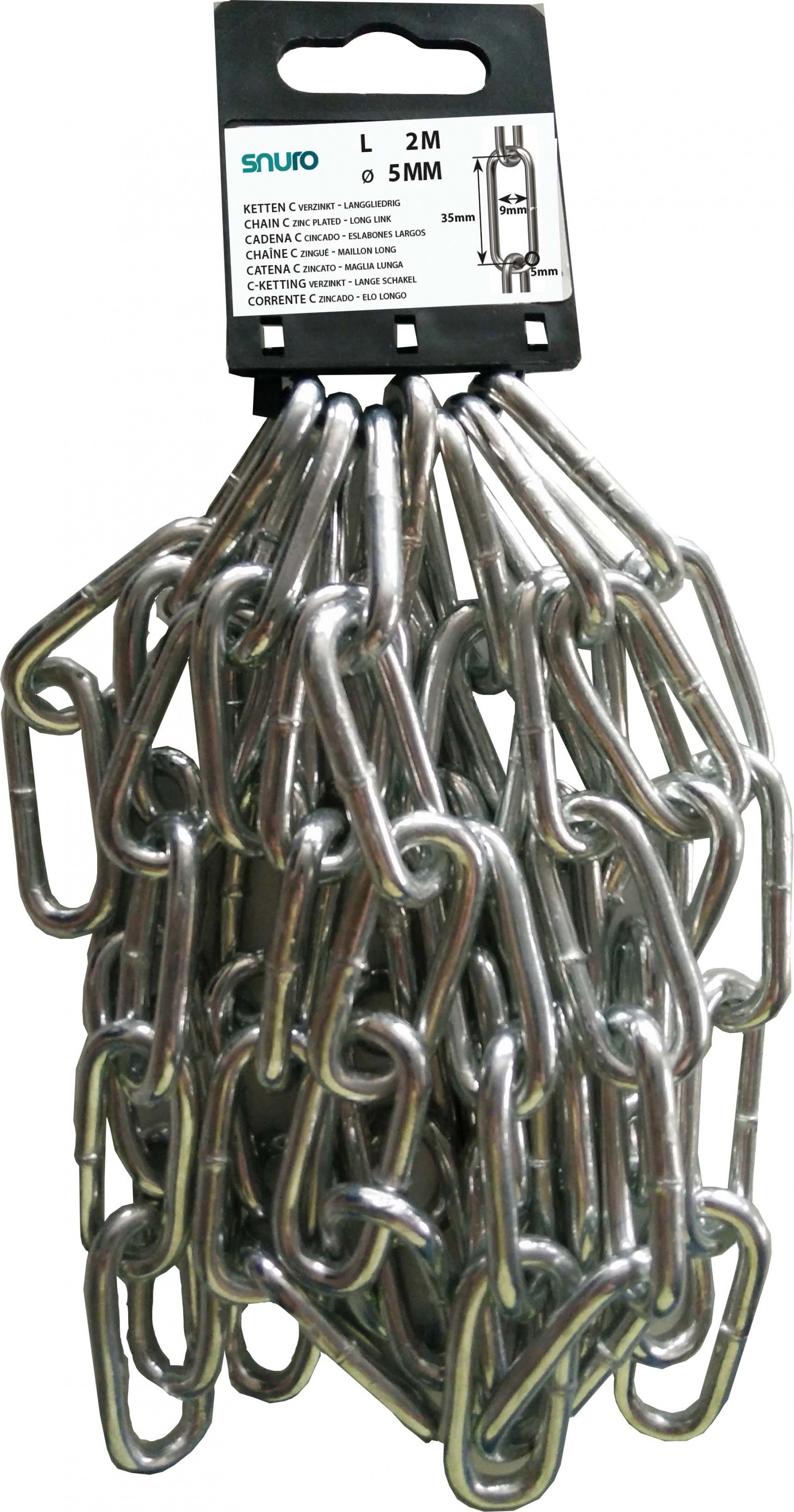 Corrente Elo Longo Zincado C-50 5mm 2m