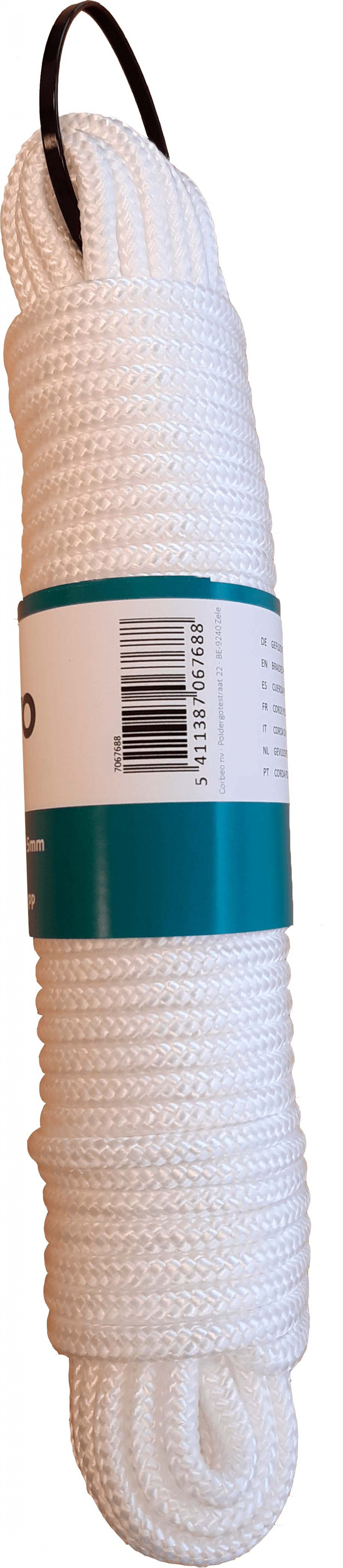 Corda Polipropileno 5mm Branco 20m