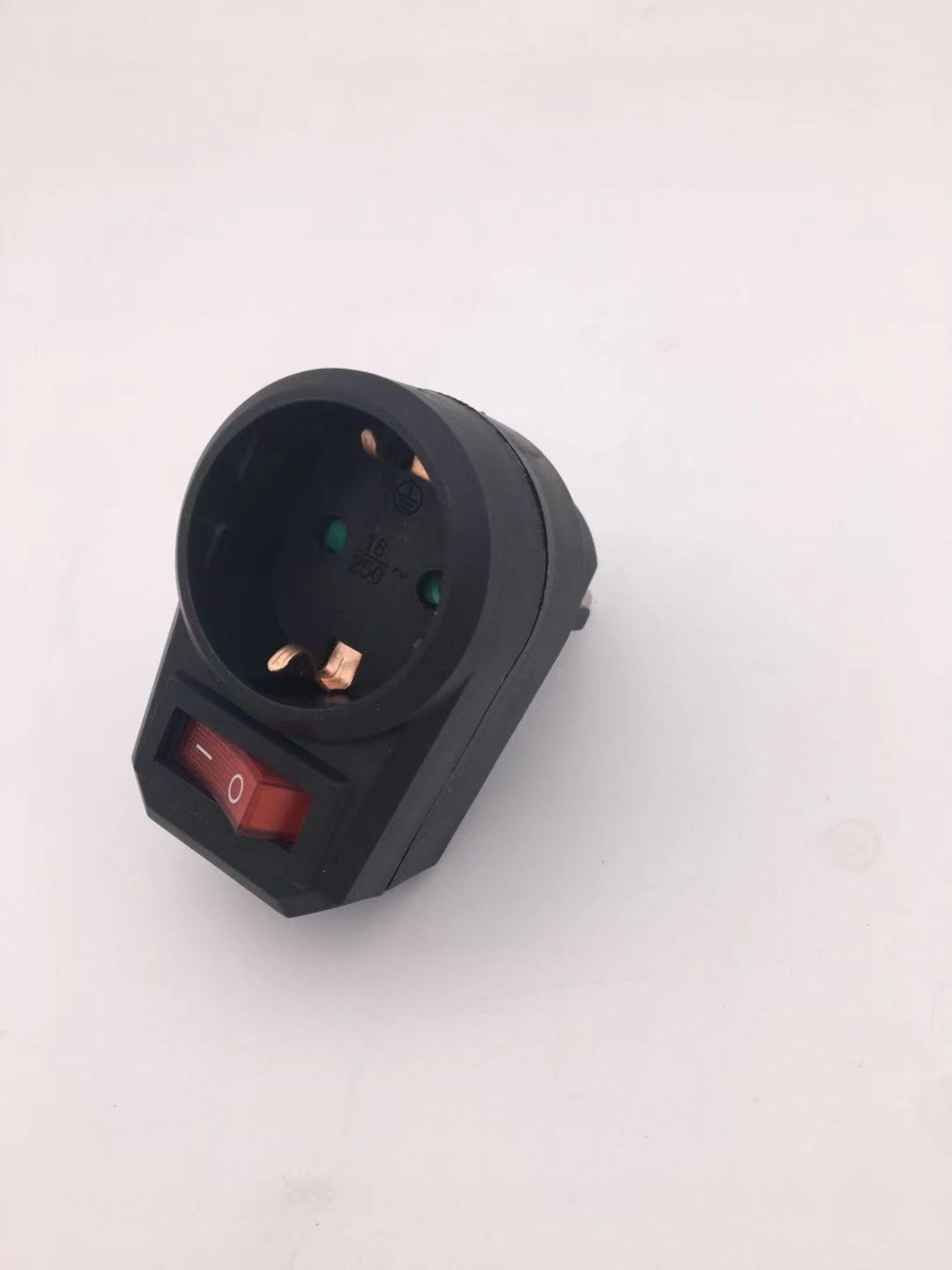 Ficha Com Interruptor Preta