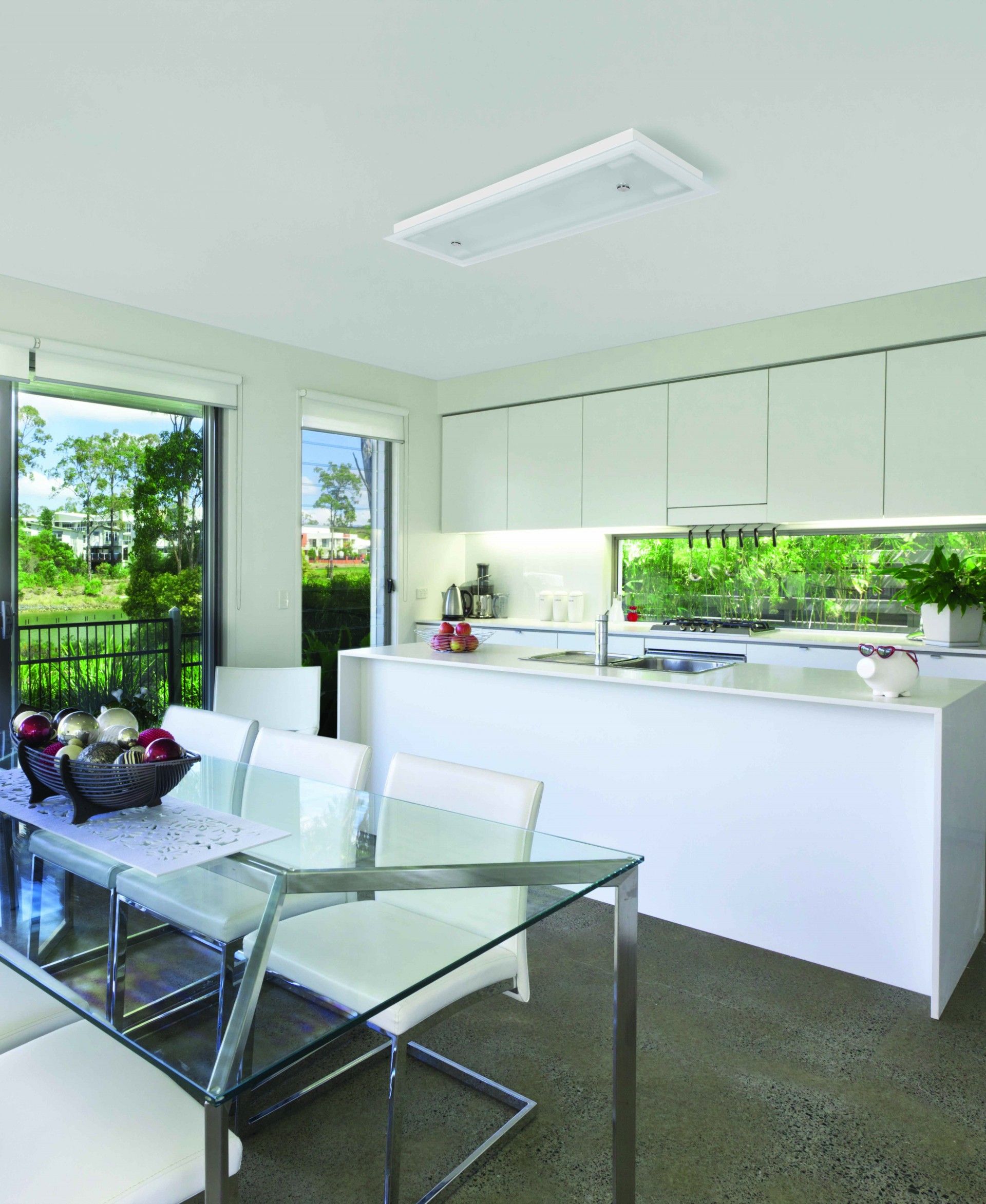 ARMADURA LED 2900 2T8X10W 60CM VIDRO