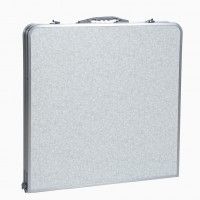 Mesa Dobrável 120x60cm Cinza Mesa Dobrável 120x60cm Cinza