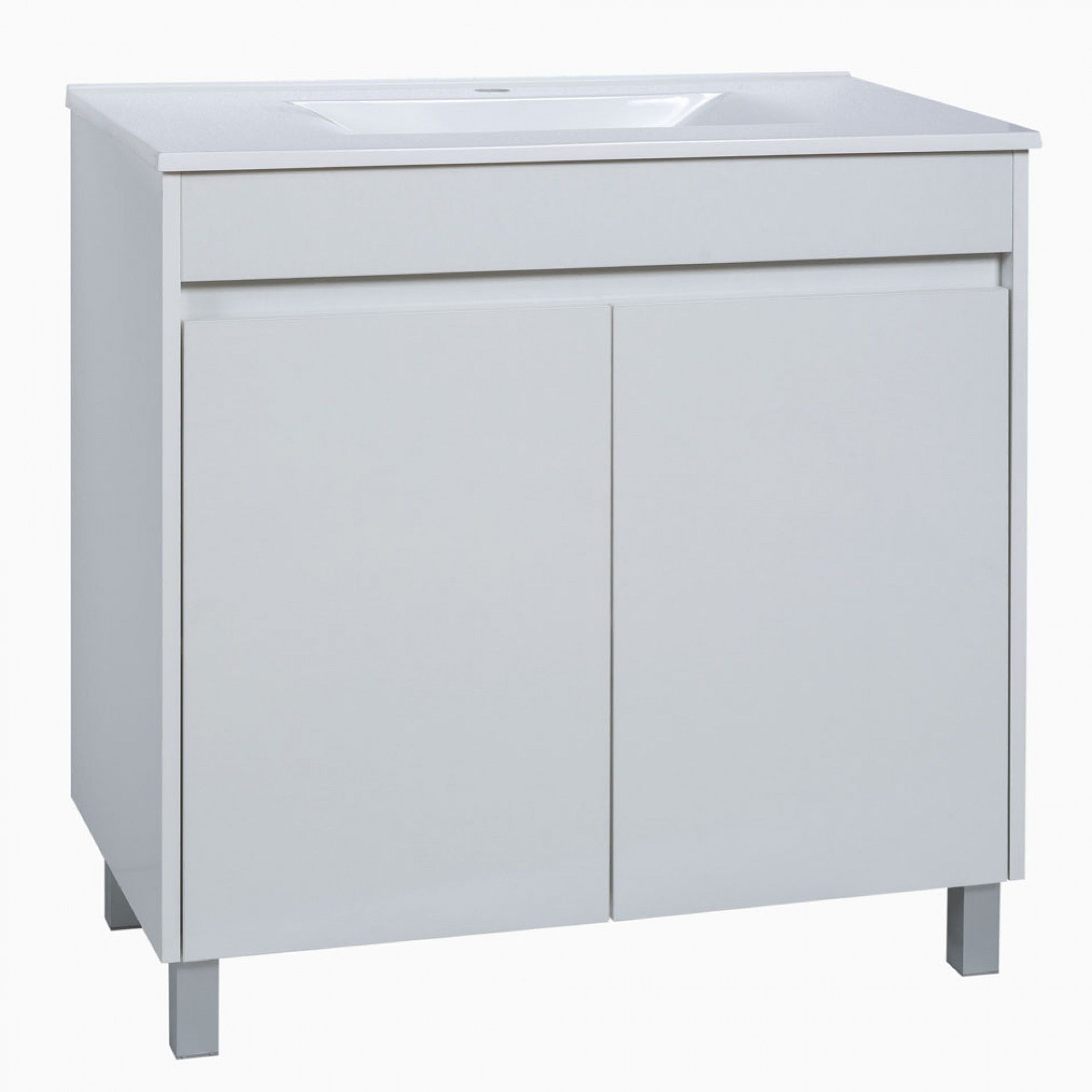 Móvel Caruso 80cm 2 Portas Branco Brilho