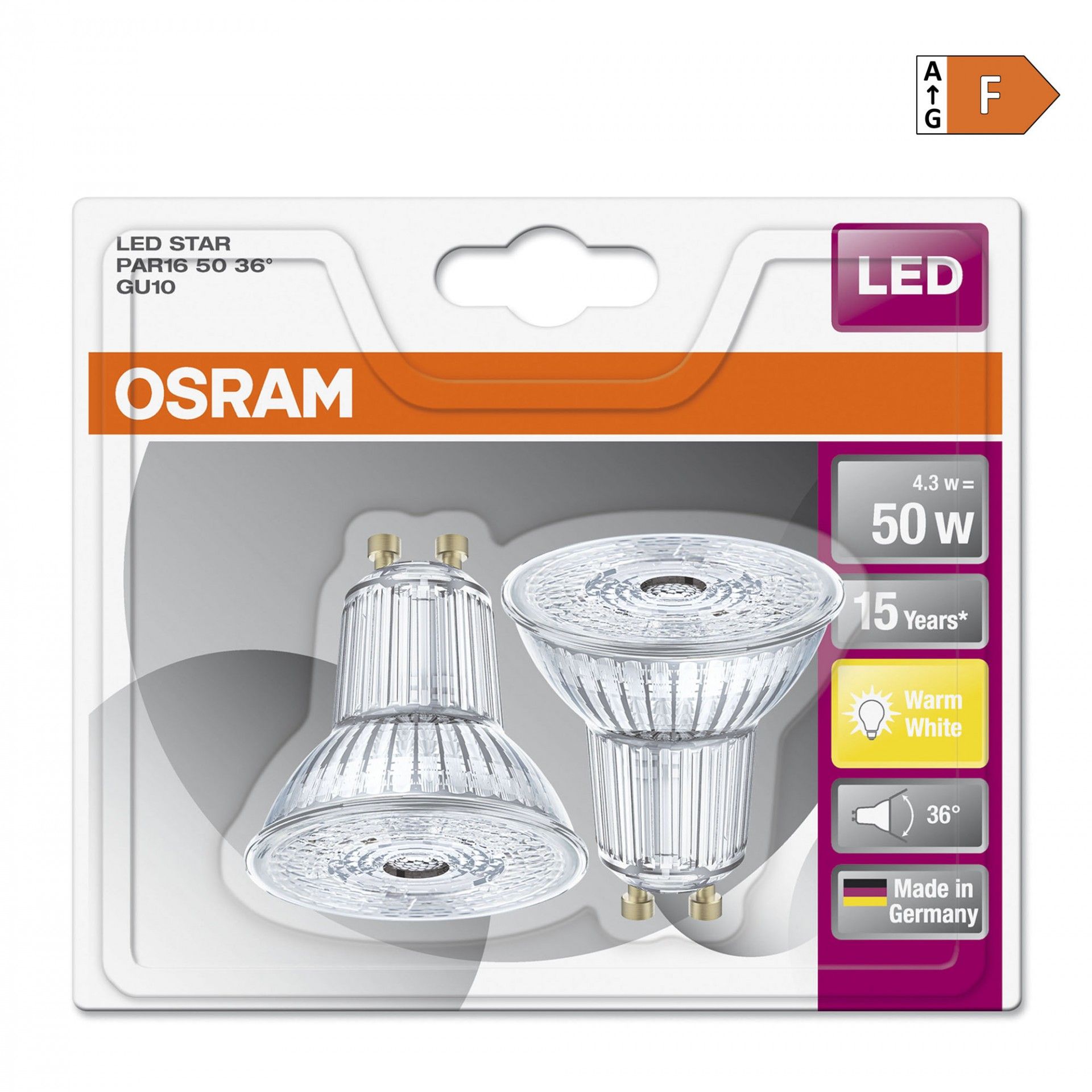 Lâmpada LED STAR GU10 2unid.