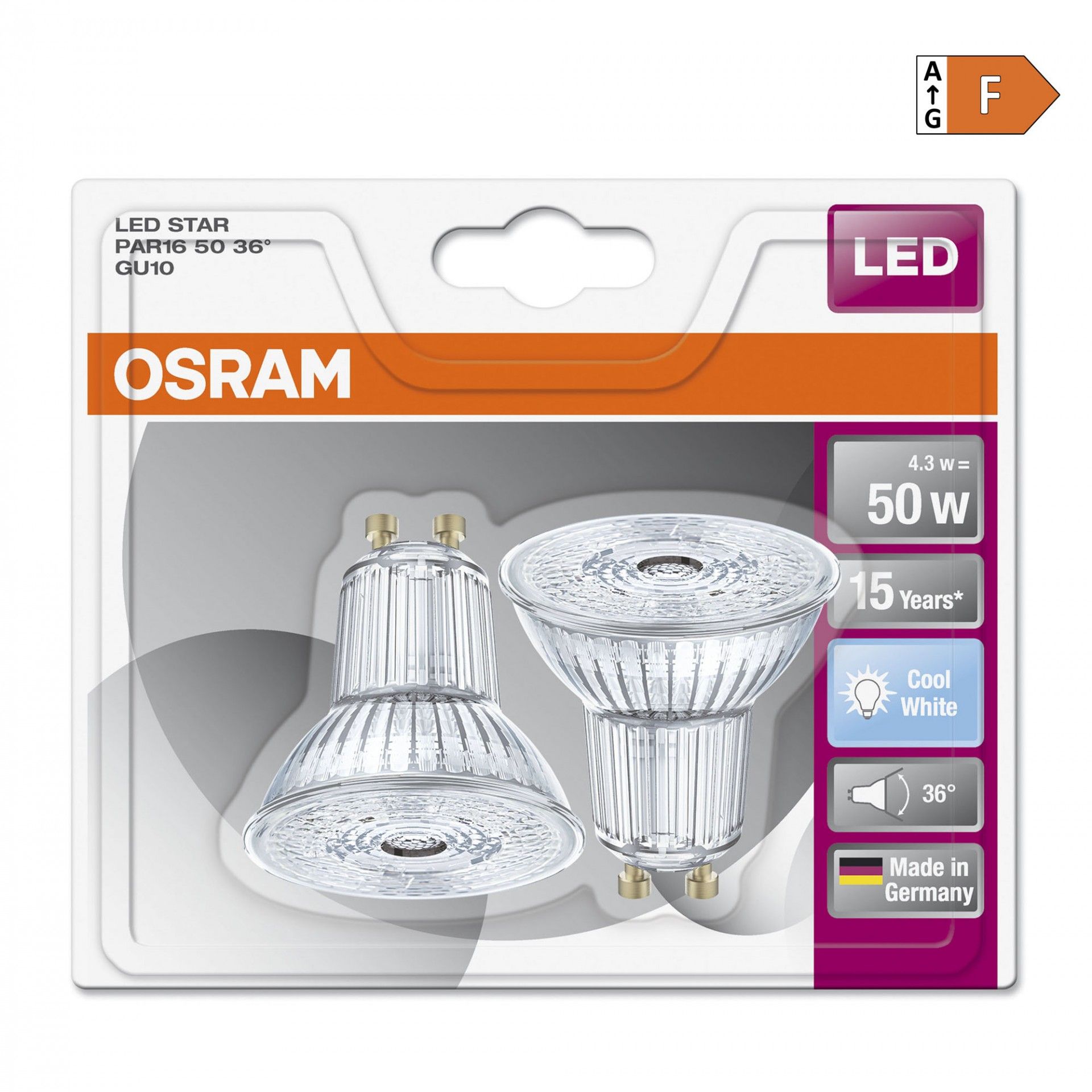 Lâmpada LED STAR GU10 2unid.