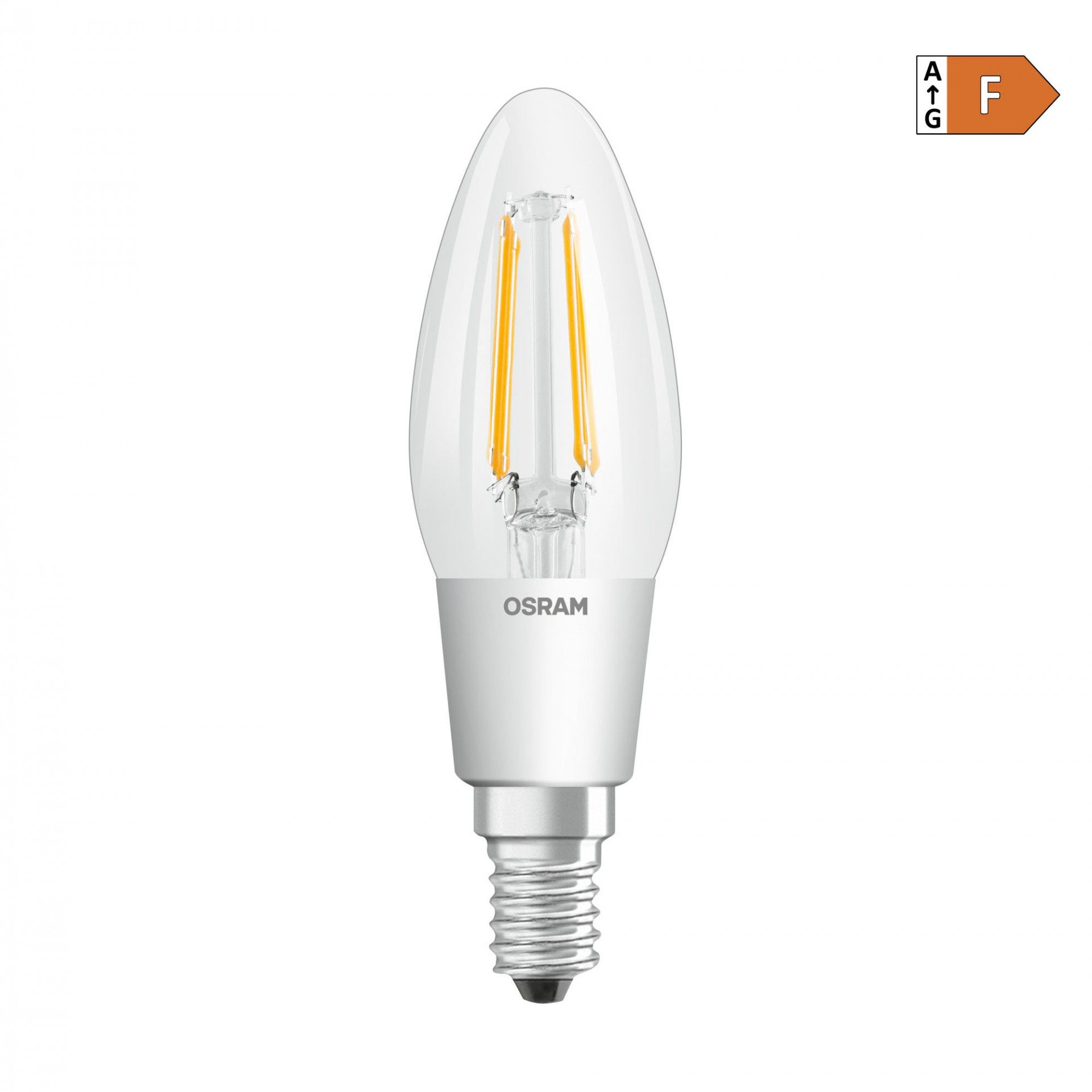 Lâmpada OSRAM Candle Fila E14 2700k Dim 4,5w