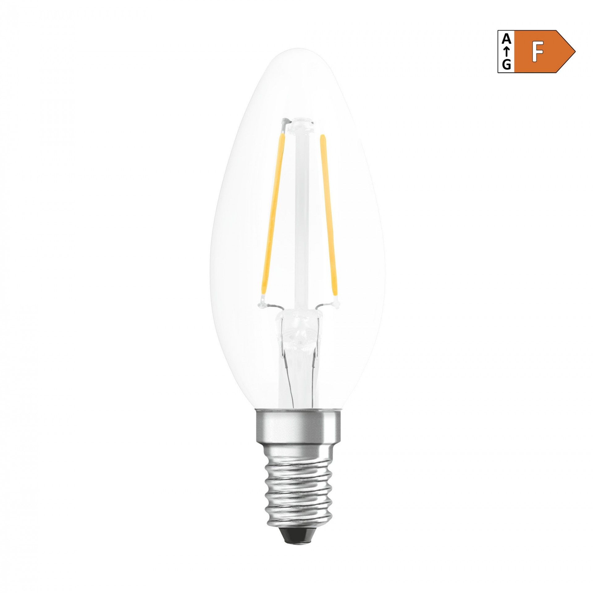 Lâmpada OSRAM Candle Fila E14 2700k 2,5w Pack 2