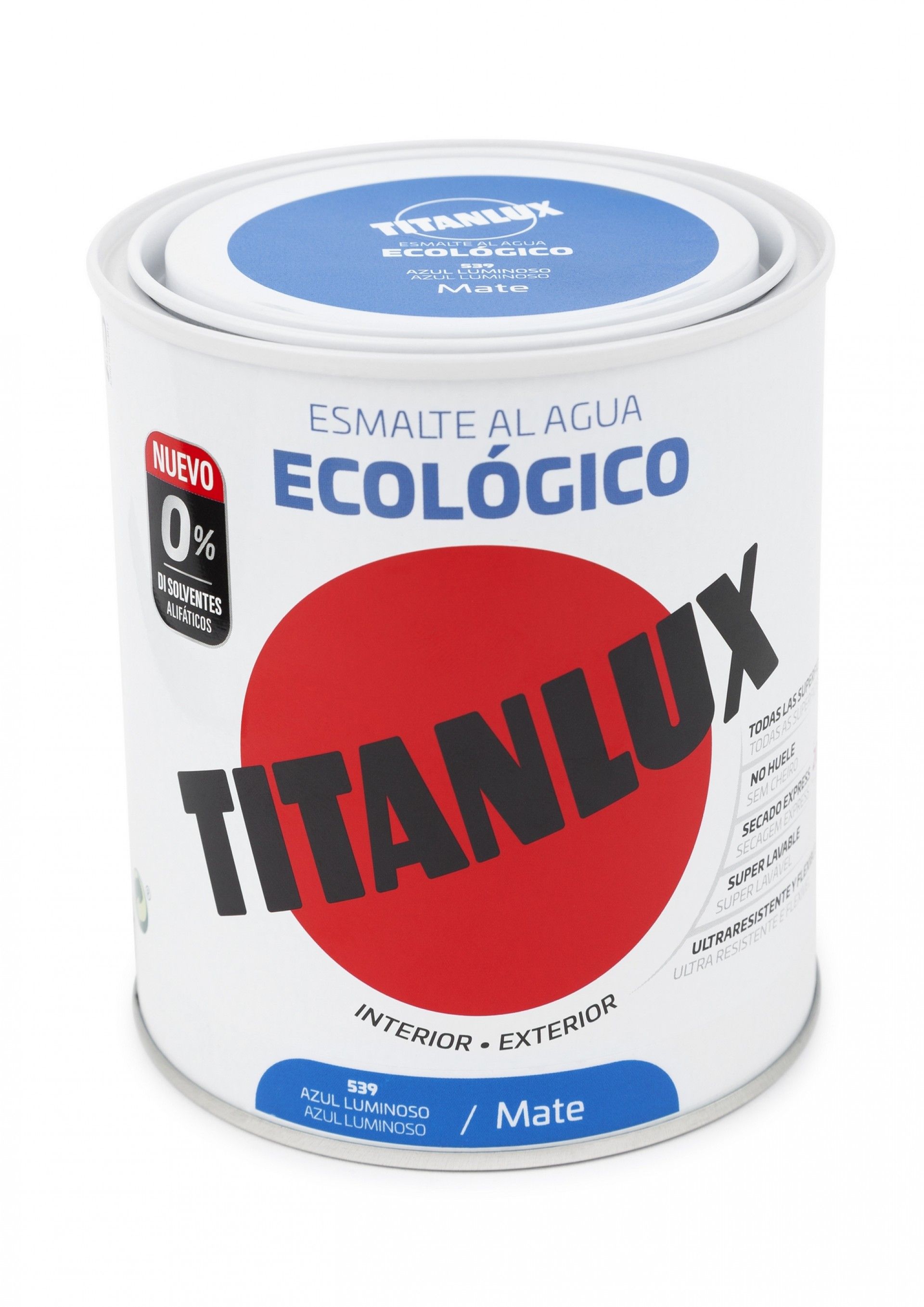 Esmalte Eco Multis Aqua Mate Azul Lu 0,75l