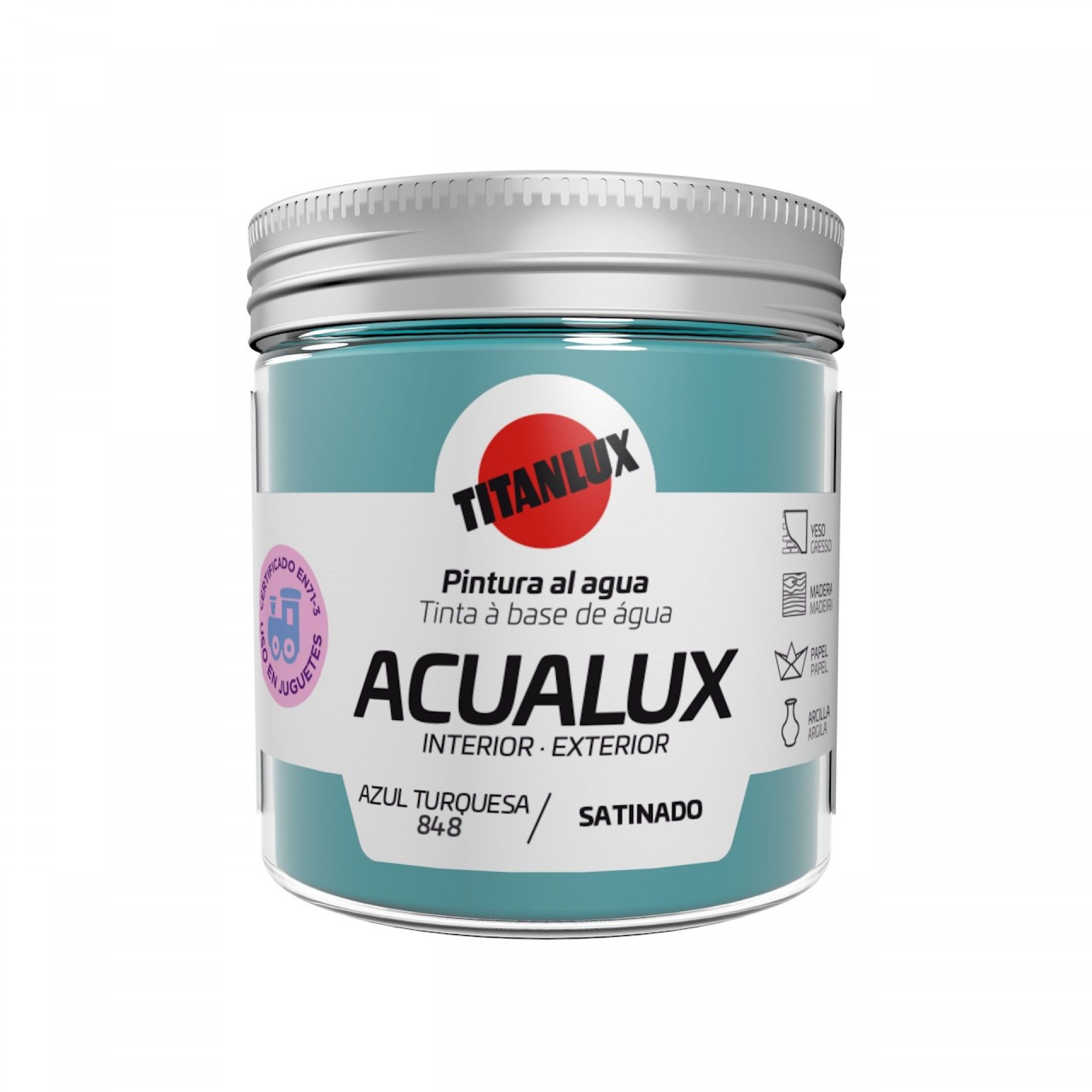 Tinta Acualux Mate Azul Turquesa 75ml