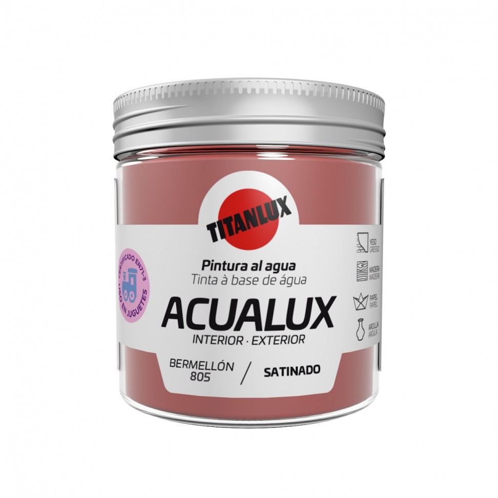 Tinta Acualux Acetinado Vermelh�o 75ml