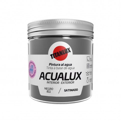 Tinta Acualux Acetinado Negro 75ml Tinta Acualux Acetinado Negro 75ml