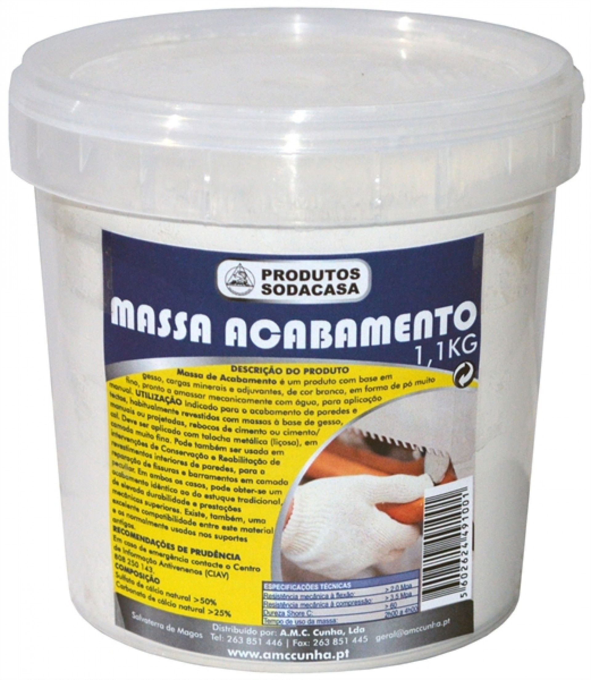 Massa Acabamento Pó Balde 1,1kg