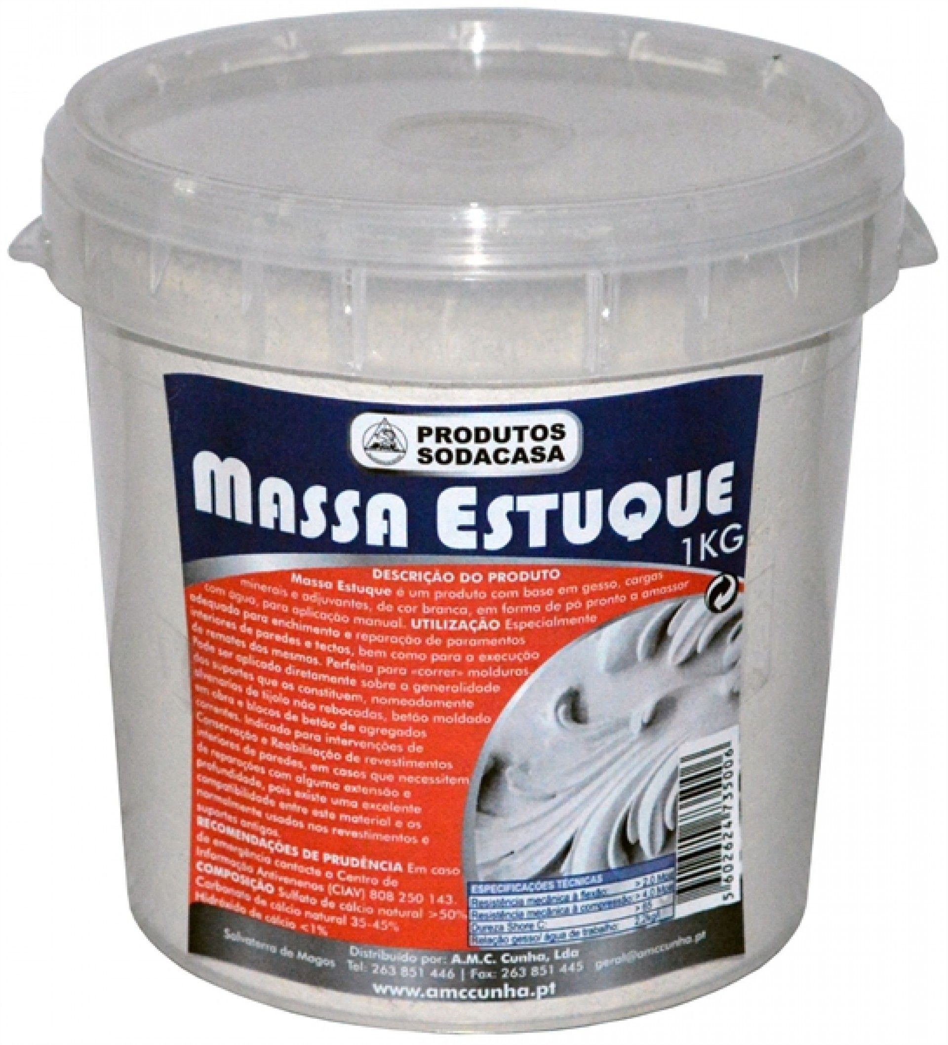 Massa Estuque Pó Balde 1kg