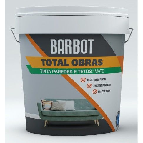 Tinta Total Obras Interior/Exterior Mate Branca 15l Tinta Total Obras Interior/Exterior Mate Branca 15l