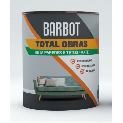 Tinta Total Obras Interior/Exterior Mate Branca 1l Tinta Total Obras Interior/Exterior Mate Branca 1l