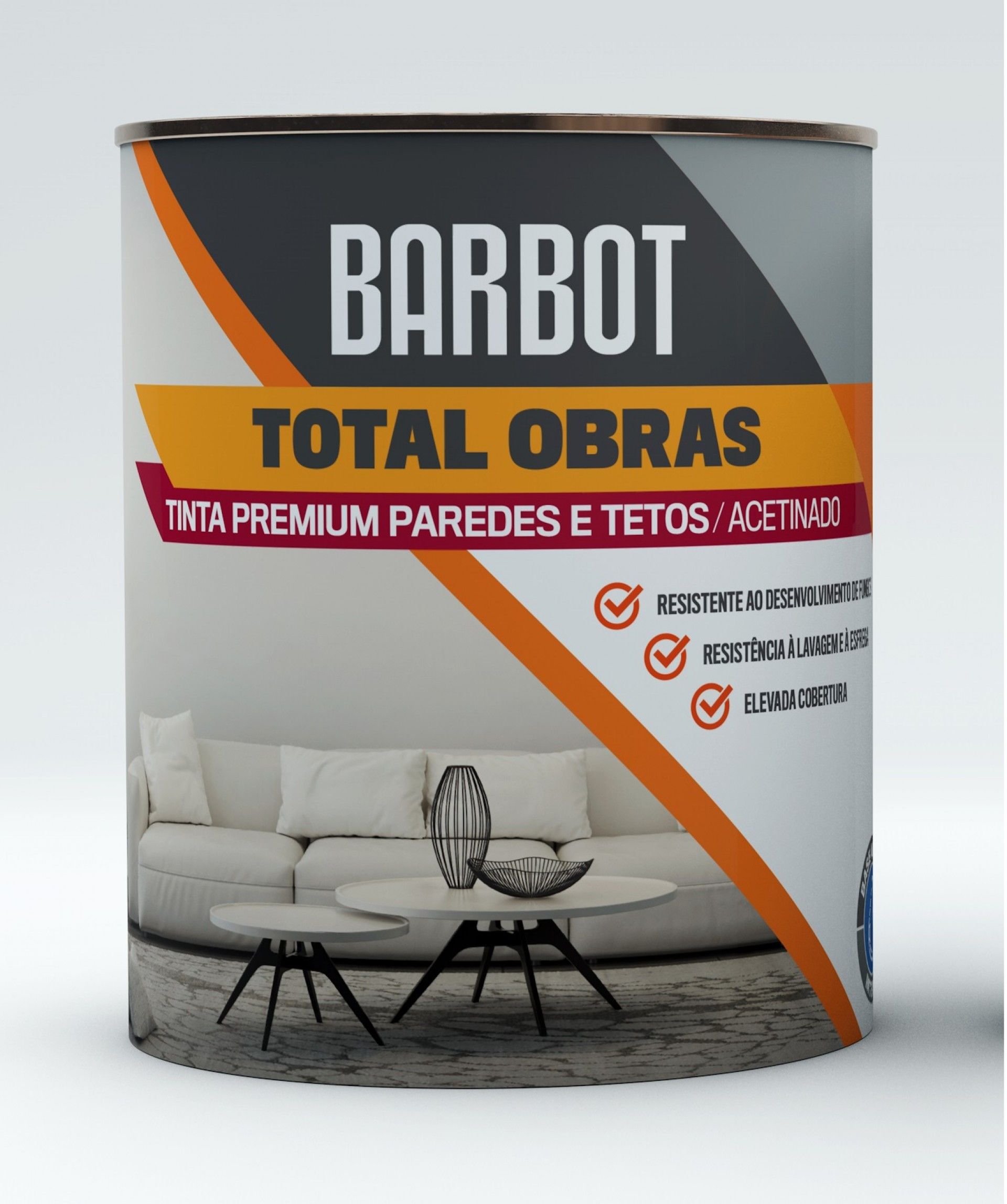 Tinta Total Obras Premium Interior Acetinada Based 1l