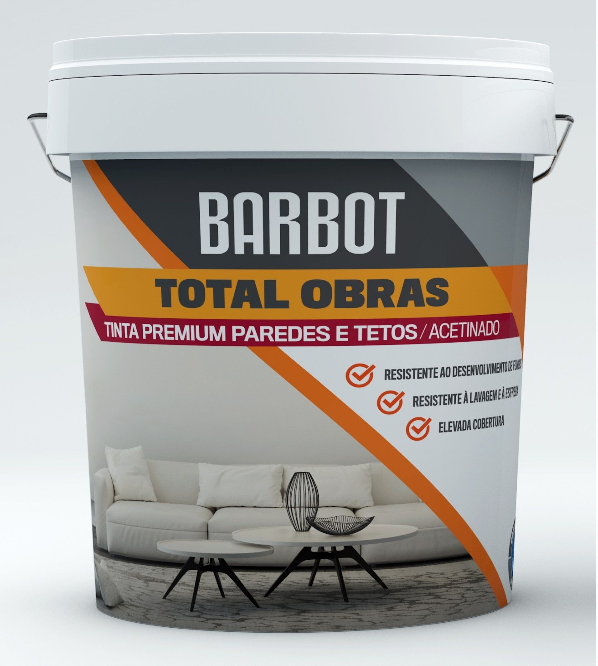 Tinta Total Obras Premium Interior Acetinada Based 5l