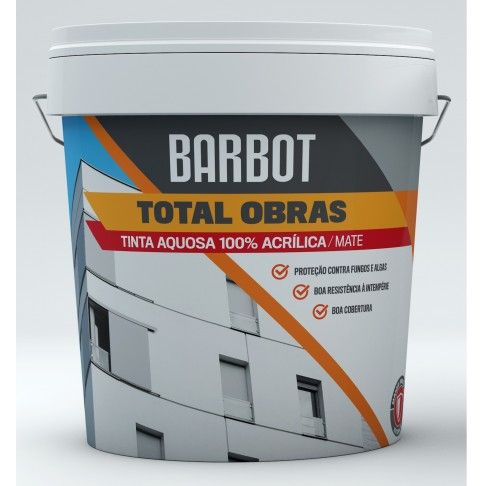 Tinta Total Obras 100% Acrílica Exterior Mate Basetr 15l Tinta Total Obras 100% Acrílica Exterior Mate Basetr 15l