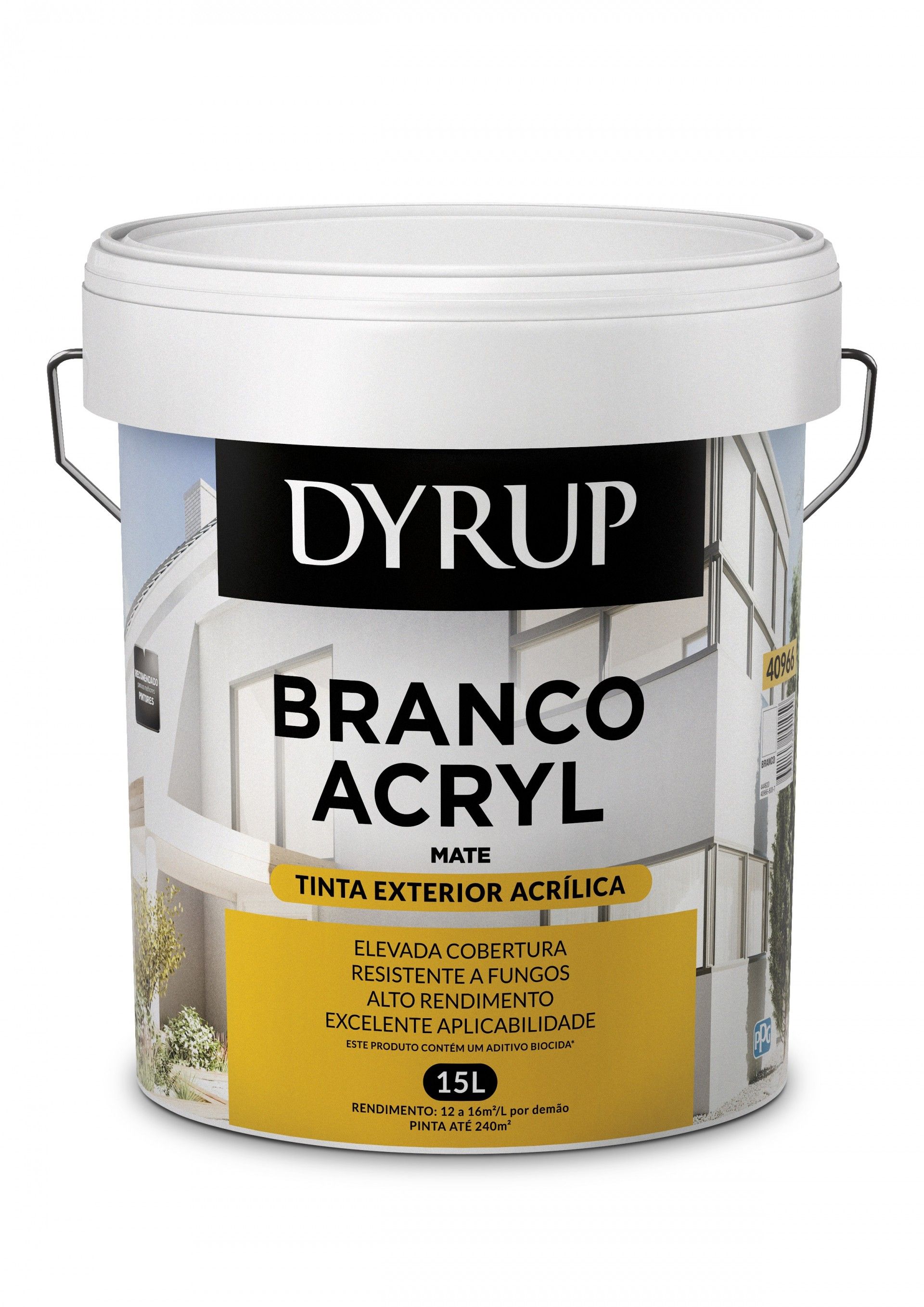 Tinta Dyrup Acryl Exterior Mate Branco 15l