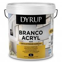 Tinta Dyrup Acryl Exterior Mate Branco 4l Tinta Dyrup Acryl Exterior Mate Branco 4l