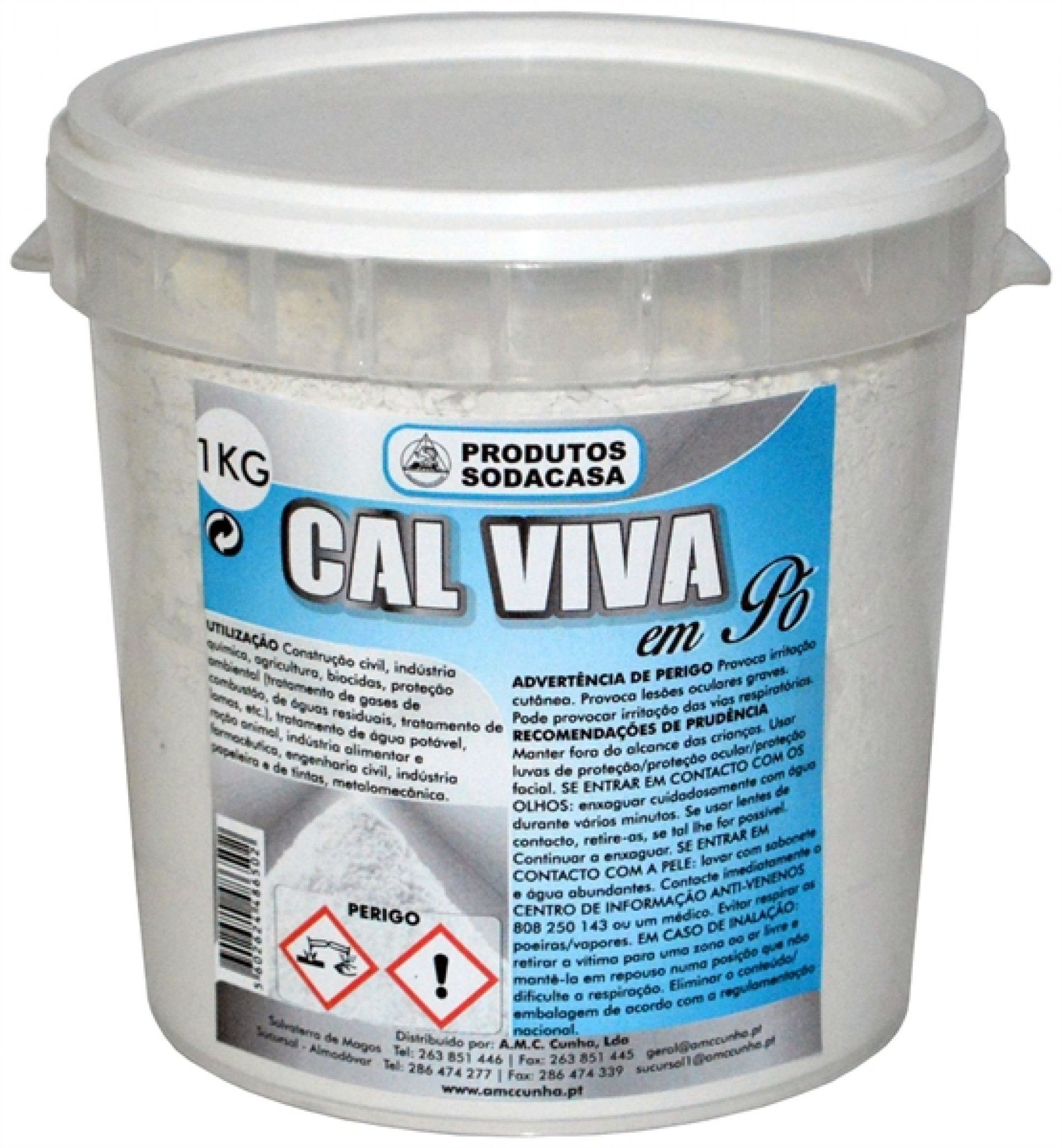 Cal Viva Em Pó Balde 1kg