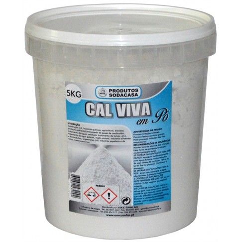 Cal Viva Em Pó Balde 5kg Cal Viva Em Pó Balde 5kg