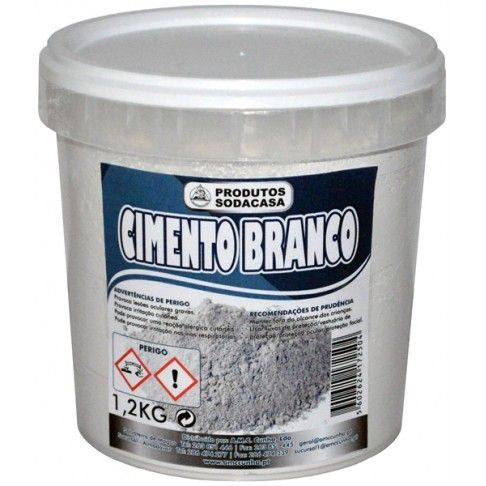 Cimento Branco Balde 1,2kg Cimento Branco Balde 1,2kg