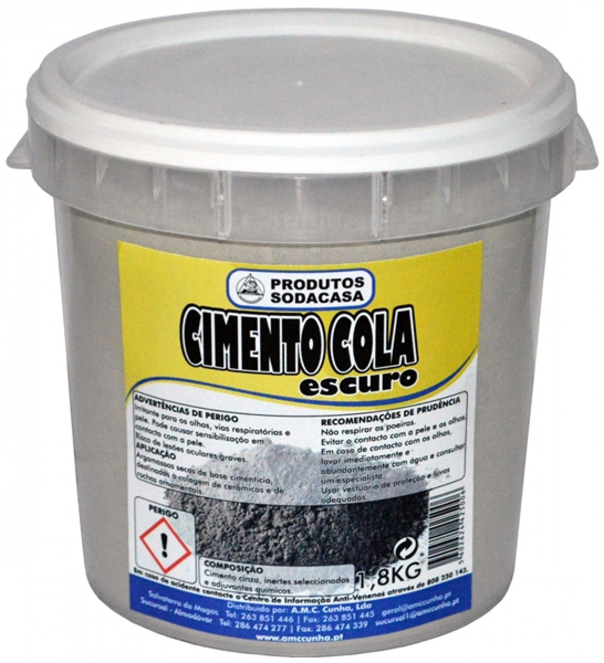 Cimento Cola Escuro Balde 1,8kg