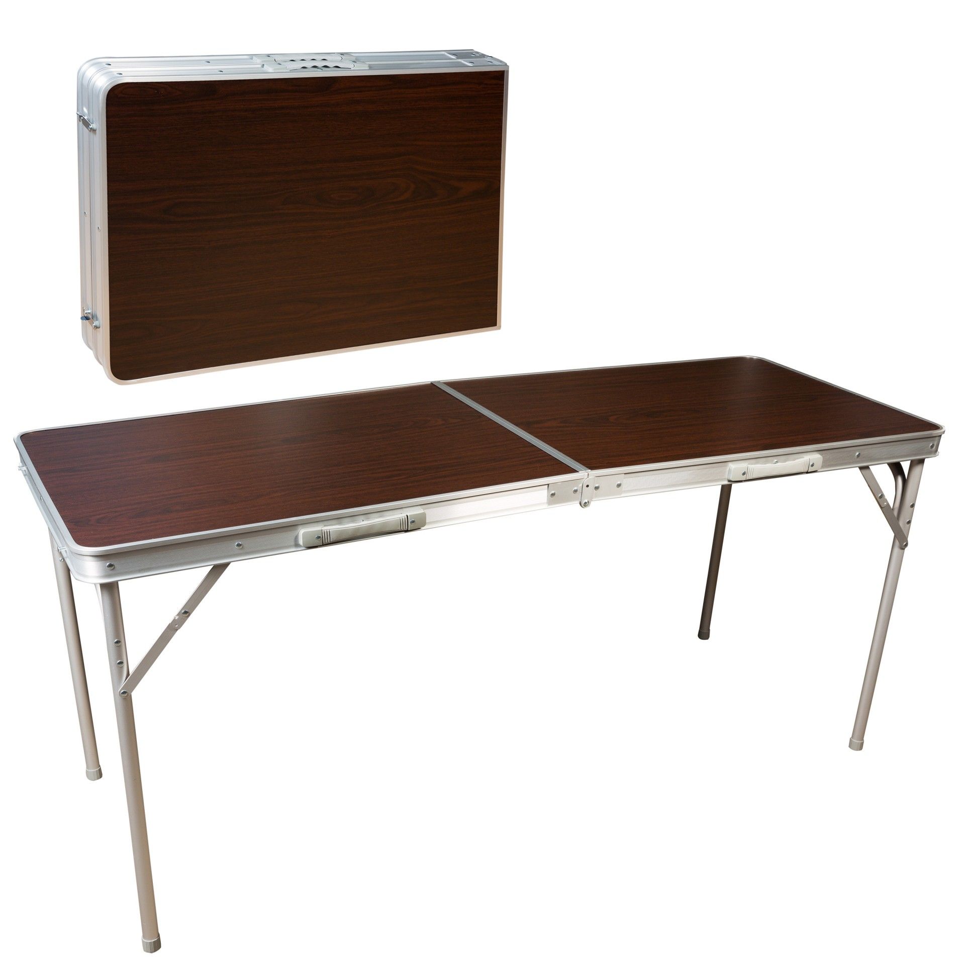 Mesa Dobrável 160x60cm Castanho
